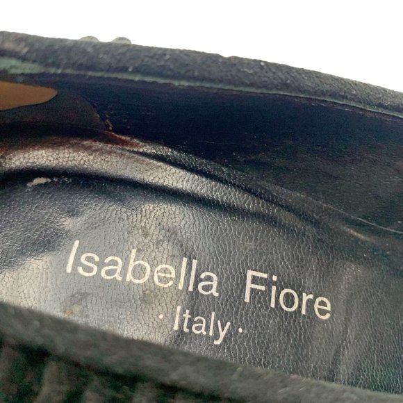 ISABELLA FIORE Gray Python Embossed Leather Peep Toe‎ Heels - Picture 3 of 11